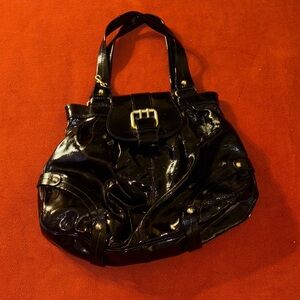 Dooney and Bourke Black Patent Leather Shoulder Purse